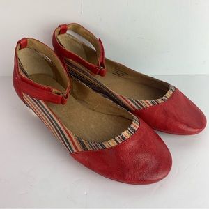 Miz Mooz Kazu Ankle Strap Leather Flats
